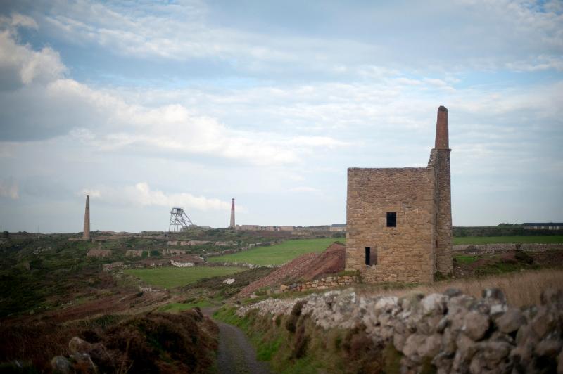 Old abandoned and still working mines near Pendeen, St Just, Part of the Cornwall and West Devon Mining Landscape World Heritage Area