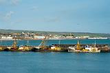 Looking out across newlyn harbour towards the town of penzance, cornwall