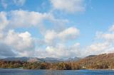 view across windermere towars loughrigfell and the landales