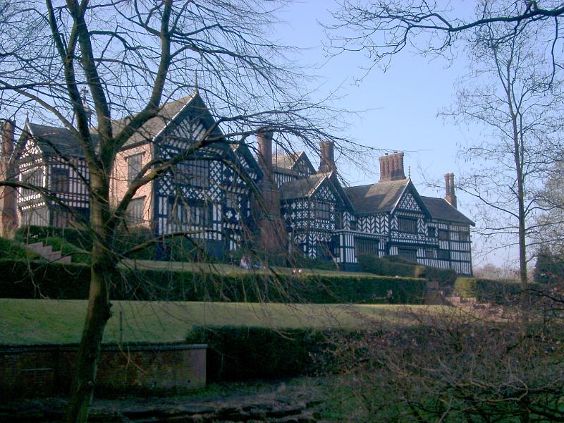 Historic House of Bramall Hall, a Tudor Manor House in Bramhall, Greater Manchester, England