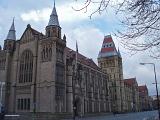 Exterior View of the historic Manchester University Building, a Large Research Center at Manchester, England.