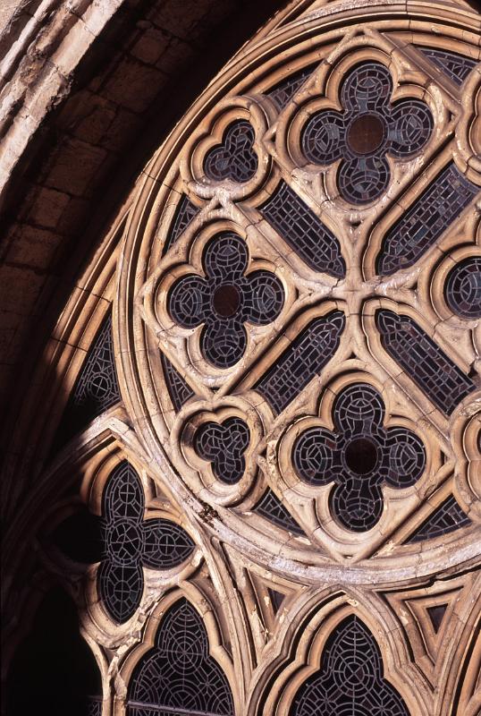 Close up Artistic Vintage Style Minister Rose Window at York, England