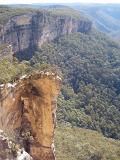 Aerial View of Beautiful Spot at Hanging Rock Formation in Blue Mountains Surrounded by Green Trees.