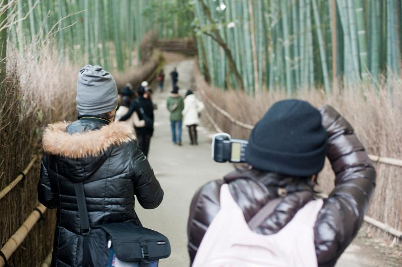 Popular photo spot - the Sagano bamboo forest, Kyoto japan