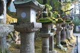 moss covered stone lanterns, Kasuga-doro lanterns, Nara, Japan