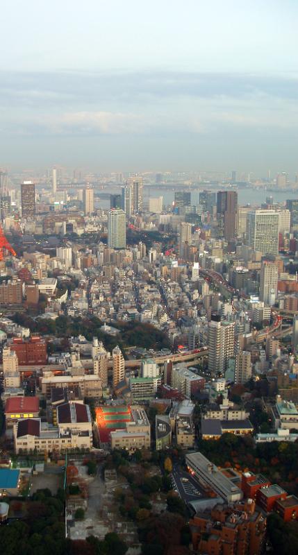 spectacular metropolitan panorama: an aerial view tokyo and tokyo bay
