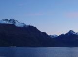 the TSS earnslaw streamer at sunset on lake wakatipu, queenstown in winter