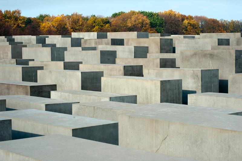 Blocks or Stelae in the berlin Memorial to the Murdered Jews of Europe, germany