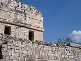 Detail of a stone building at Chitzen Itza in the Mayan ruins on the Yucatan Peninsula, Mexico