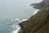 Beautiful Big Sur Coast with Grassy Hill in Aerial View. A Perfect Place for Vacation.