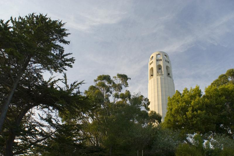 Coit Tower, Telegraph Hill , San Franciso, a memorial to Lilian Coit who left part of her estate for the beautification of the city