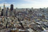 Various Architectural City Buildings at San Francisco in Aerial Extensive View