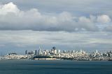Beautiful San Francisco Skyline Extensive View. Captured on a Cloudy Day.