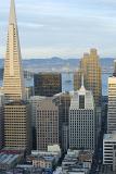 High Rise Architectural City Buildings at San Francisco with Mountains View