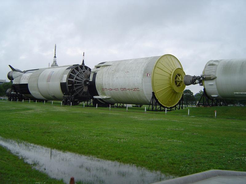Model of the Saturn 5 Space Rocket at Nasa, USA, showing its various components