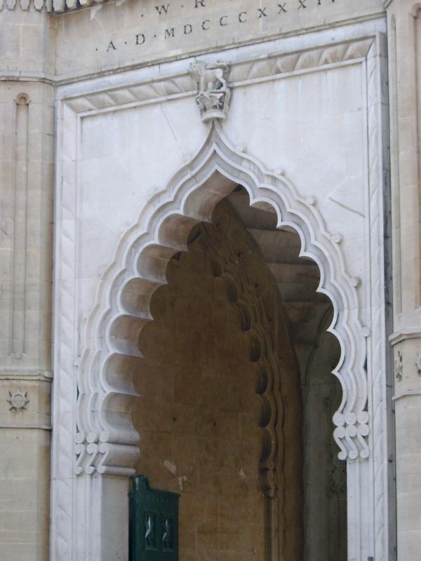 Close Up Architectural Detail of Decorative Doorway, Royal Pavilion, Brighton, England