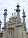 Close Up Architectural Detail of Dome and Minarets of Royal Pavilion, Brighton, England