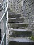 Close up Historic Walls and Stairs of Famous Conway Castle in Wales.
