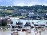 boats in the harbour at st ives, cornwall