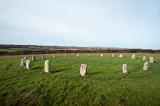 A stone circle near the village of St Buryan in cornwall known as the  Merry Maidens of Boleigh