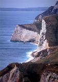 white chalk limestone cliffs, jurassic coast near durdle door, lulworth, dorset