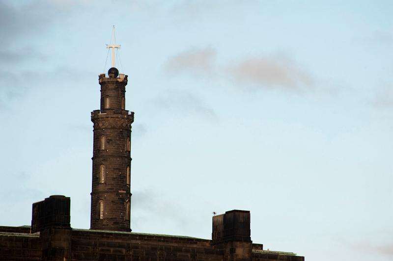 commemorative tower built in honour of Vice Admiral Horatio Nelson, on top of Calton Hill, Edinburgh