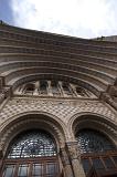 Romanesque style grand entrance to londons natural history museum by architect Alfred Waterhouse