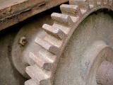 Close Up of Rusty Cog Gear, Historical Mining Equipment