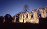 Ruins of St Mary's Abbey, a Famous Landmark in York, England. Captured at Sun Down Time.