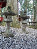 some of the many stone doro at the temple complex, nikko japan