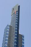 Low angle view of Eureka Tower against clear sky, Melbourne, Australia