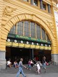 Random People at Famous Flinders Street Station Building Entrance at Melbourne, Australia.