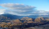 dramatic view of the mountains looking towards queenstown from coronet peak