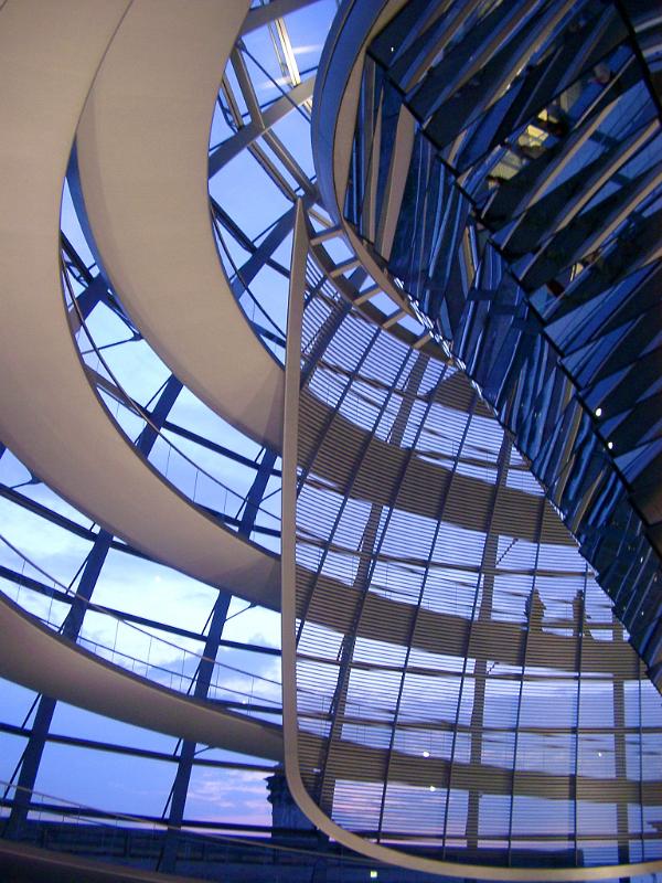 Interior of Reichstag Dome in Berlin, Germany