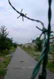 Barbed Wire and Pathway Along Berlin Wall, Germany