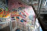 graffitied staircase in the berlin art squat, Kunsthaus Tacheles