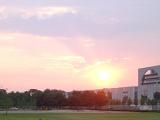 Sunset over the new Tiergarten in Berlin, Germany with its modern architecture and open public spaces
