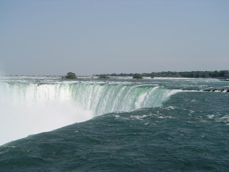 Brink of Horseshoe Falls at Niagara Falls, Ontario, Canada