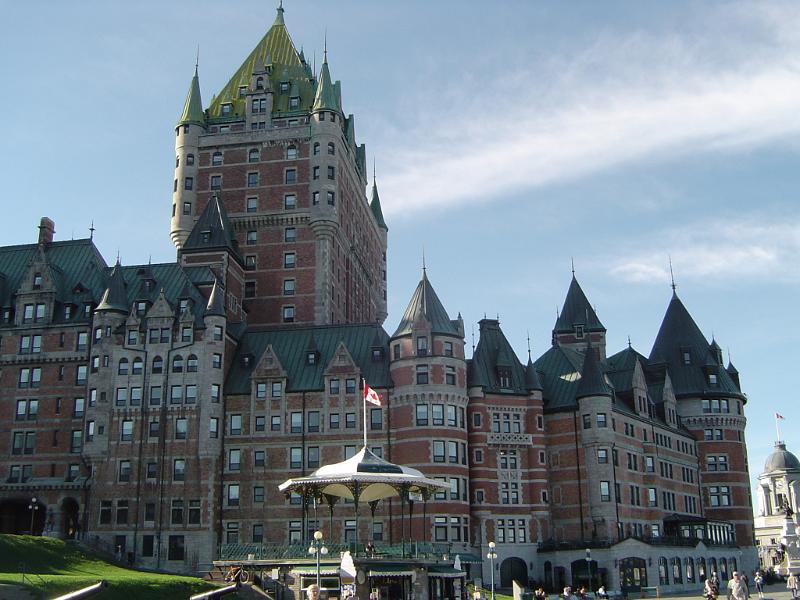 Chateau Frontenac on Sunny Day in Quebec City, Canada