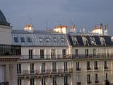 Paris Building Rooftops in Warm Sunlight in Late Afternoon or Early Morning