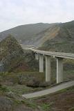 Scenic view of a concrete flyover bridge across a canyon on Highway 1 along the coast of California, USA
