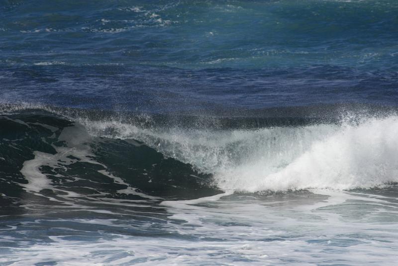 Water Waves and Splash at Beautiful North Shore. Perfect Place for Surfing.